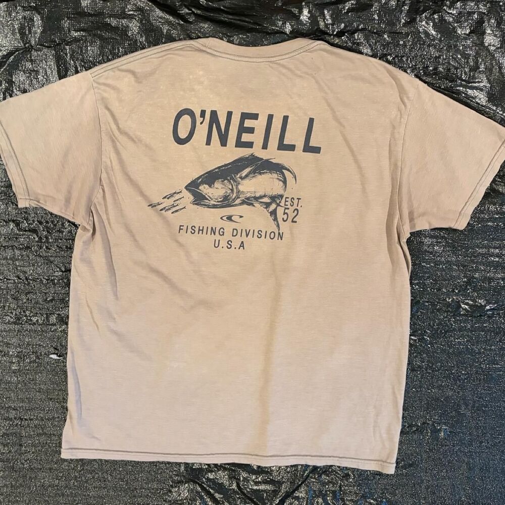O-neill Men's Tan and Brown T-shirt